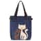 Cute Cat Canvas Tote Bag for Women Plush Kitten Shoulder Bag for School, Shopping & Daily Use