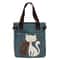 Cute Cat Canvas Tote Bag for Women Plush Kitten Shoulder Bag for School, Shopping & Daily Use