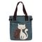Cute Cat Canvas Tote Bag for Women Plush Kitten Shoulder Bag for School, Shopping & Daily Use