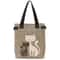 Cute Cat Canvas Tote Bag for Women Plush Kitten Shoulder Bag for School, Shopping & Daily Use
