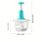 QuickPress Manual Food Chopper and Garlic Crusher for Vegetables, Fruits and Meal Prep
