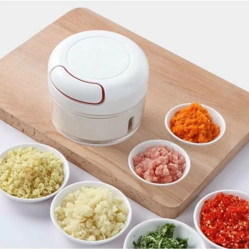 SwiftPull Garlic Chopper and Manual Food Grinder for Fast Kitchen Prep