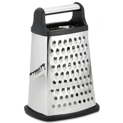 professional stainless steel cheese grater with 4-sided box design for cheese, vegetables & citrus