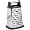 Professional Stainless Steel Cheese Grater with 4-Sided Box Design for Cheese, Vegetables & Citrus