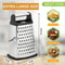 Professional Stainless Steel Cheese Grater with 4-Sided Box Design for Cheese, Vegetables & Citrus