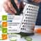 Professional Stainless Steel Cheese Grater with 4-Sided Box Design for Cheese, Vegetables & Citrus