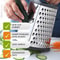 Professional Stainless Steel Cheese Grater with 4-Sided Box Design for Cheese, Vegetables & Citrus