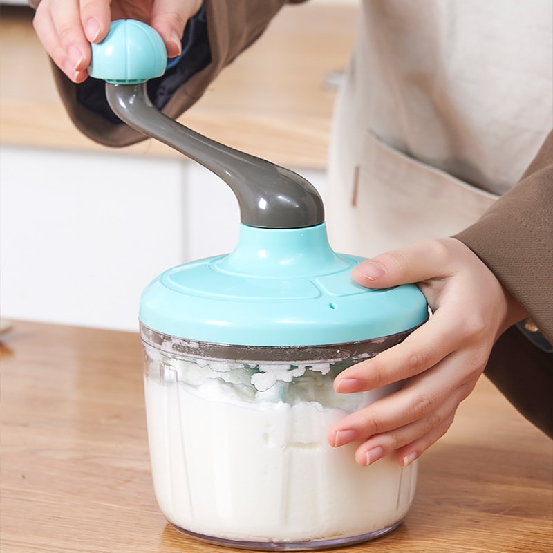 QuickSpin Manual Egg Beater Bowl – Semi Automatic Hand Mixer for Cream, Eggs & Baking