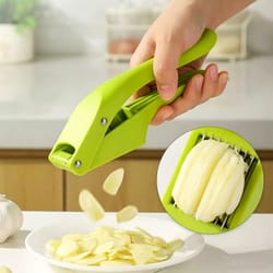 garlic press and slicer manual kitchen crusher tool