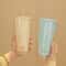 Double Wall Tumbler with Straw Reusable Cold Drink Cup for Iced Coffee & Juice