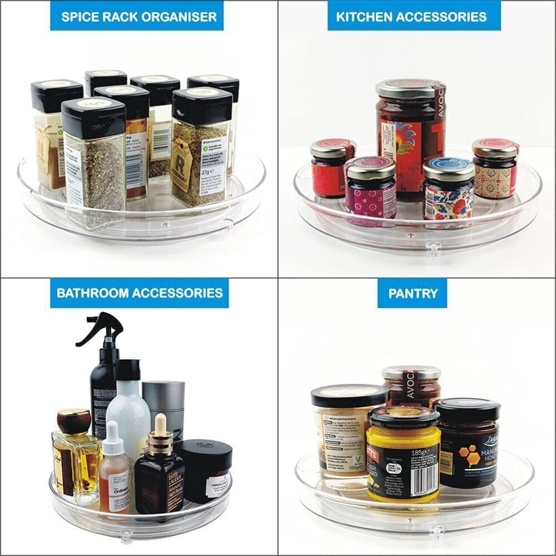 Rotating Lazy Susan Organizer For Kitchen Cabinets Fridge Spice Storage 1