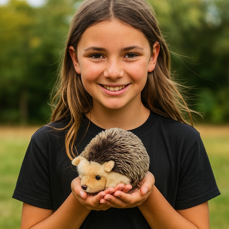 Cute Plush Hedgehog Toy Realistic Soft Animal Doll for Kids Room Decor & Gifts