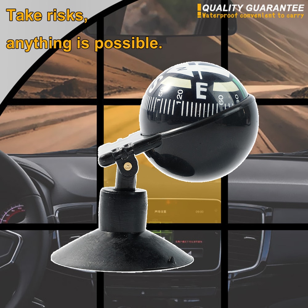 Waterproof Car Dashboard Compass For Hiking Cycling Outdoor Navigation 0