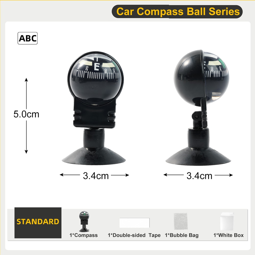 Waterproof Car Dashboard Compass For Hiking Cycling Outdoor Navigation 2