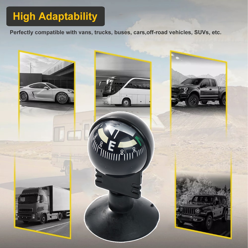 Waterproof Car Dashboard Compass For Hiking Cycling Outdoor Navigation 4