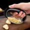 Stainless Steel Garlic Press Crusher with Comfort Grip for Easy Kitchen Prep
