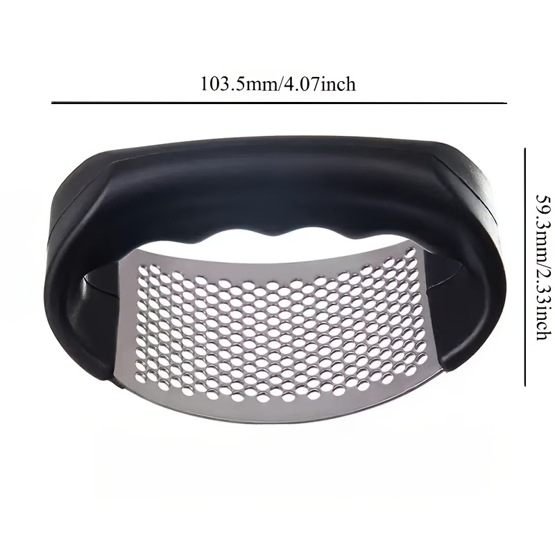 Stainless Steel Garlic Press Crusher with Comfort Grip for Easy Kitchen Prep