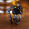 Vintage Black Gold Purple Zircon Engagement Ring Set for Women
