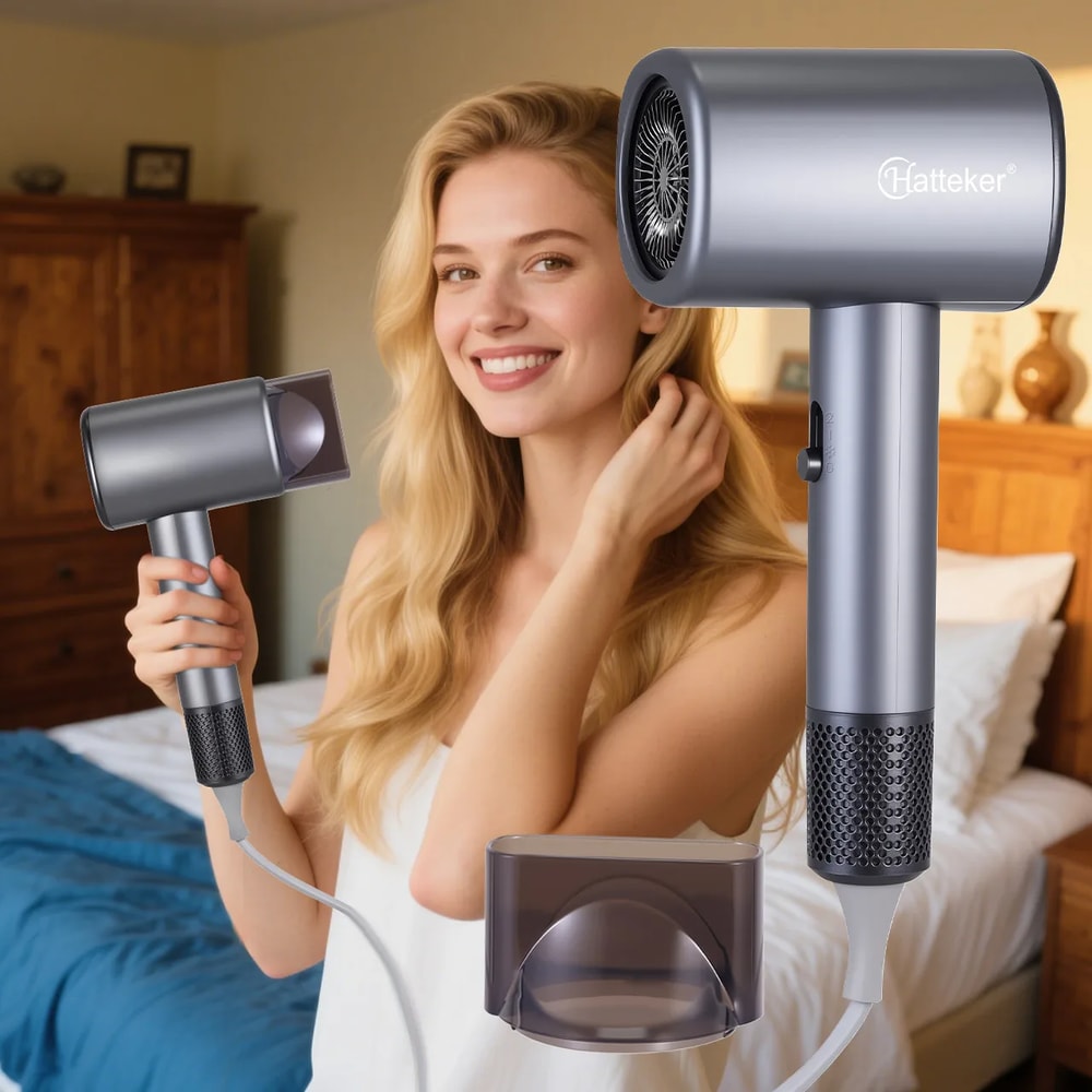 Mini Ionic Travel Hair Dryer for Fast Drying and Frizz Free Styling