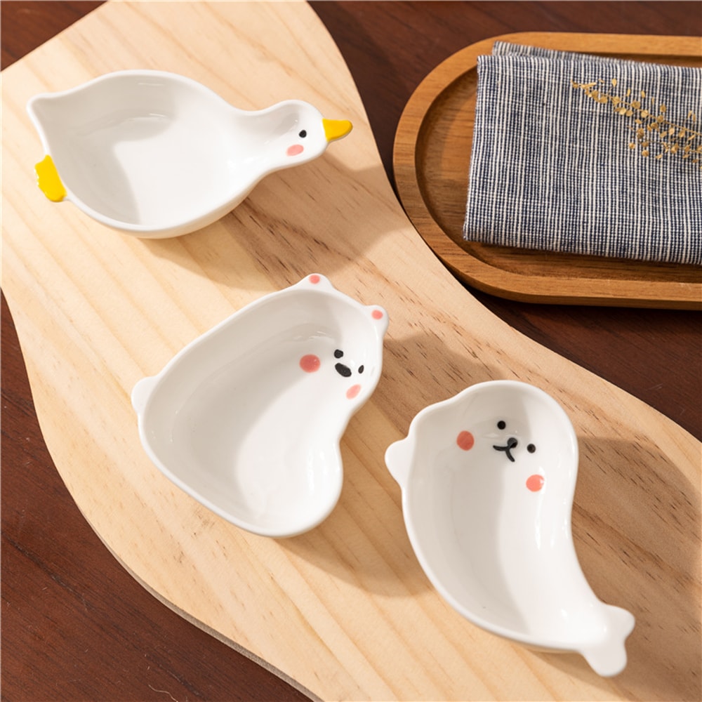 Japanese Animal Ceramic Sauce Dish Set For Soy Sauce Sushi Dips Seasonings 1