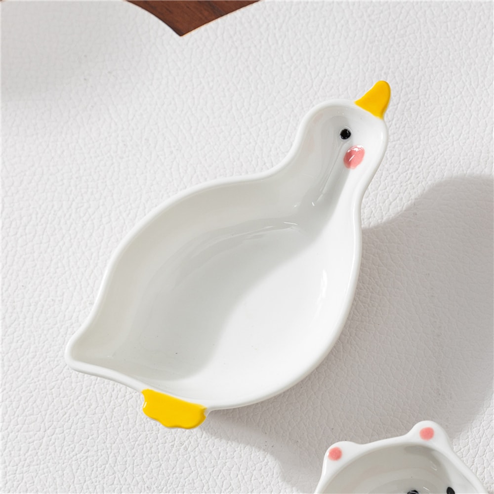 Japanese Animal Ceramic Sauce Dish Set For Soy Sauce Sushi Dips Seasonings 5