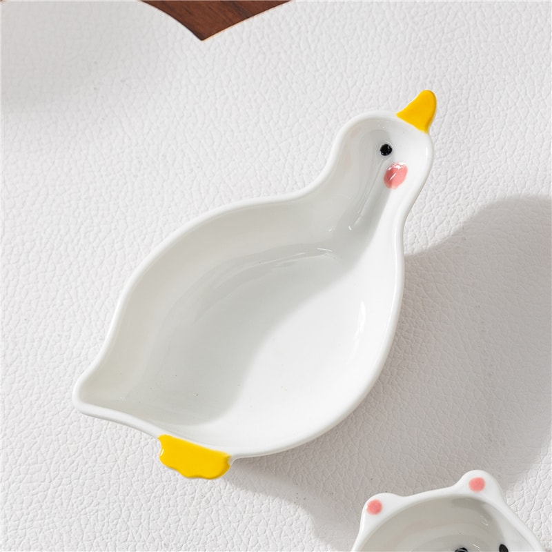Japanese Animal Ceramic Sauce Dish Set For Soy Sauce Sushi Dips Seasonings 5