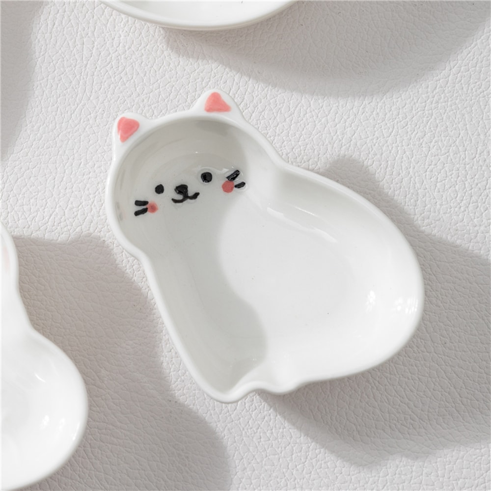 Japanese Animal Ceramic Sauce Dish Set For Soy Sauce Sushi Dips Seasonings 8