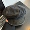 Vintage Denim Newsboy Beret Cap for Women Lightweight Japanese Octagonal Hat