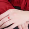 Sterling Silver Red Heart Ring Adjustable Promise Jewelry Gift For Girls And Women 0