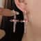 Gothic Thorn Cross Drop Earrings In Titanium Steel For Women 1