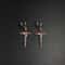 Gothic Thorn Cross Drop Earrings In Titanium Steel For Women 2