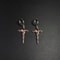 Gothic Thorn Cross Drop Earrings In Titanium Steel For Women 2