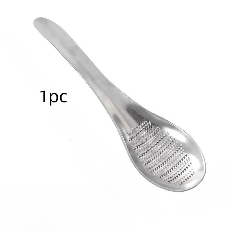 Premium Stainless Steel Ginger Garlic Grater Spoon Sharp Serrated Kitchen Tool 5