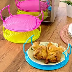 multi-functional microwave steaming tray & double layer organizer rack