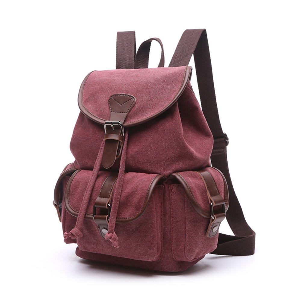 AUGUR Vintage Canvas Men's Backpack – Large Capacity Travel & School Bag