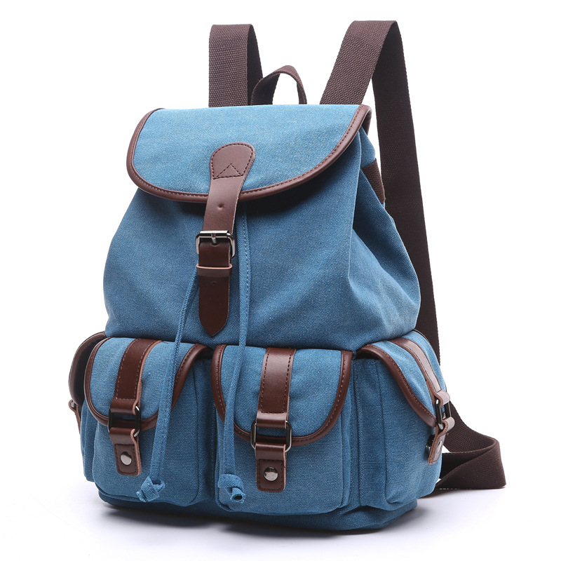AUGUR Vintage Canvas Men's Backpack – Large Capacity Travel & School Bag