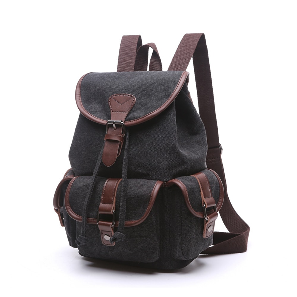 AUGUR Vintage Canvas Men's Backpack – Large Capacity Travel & School Bag