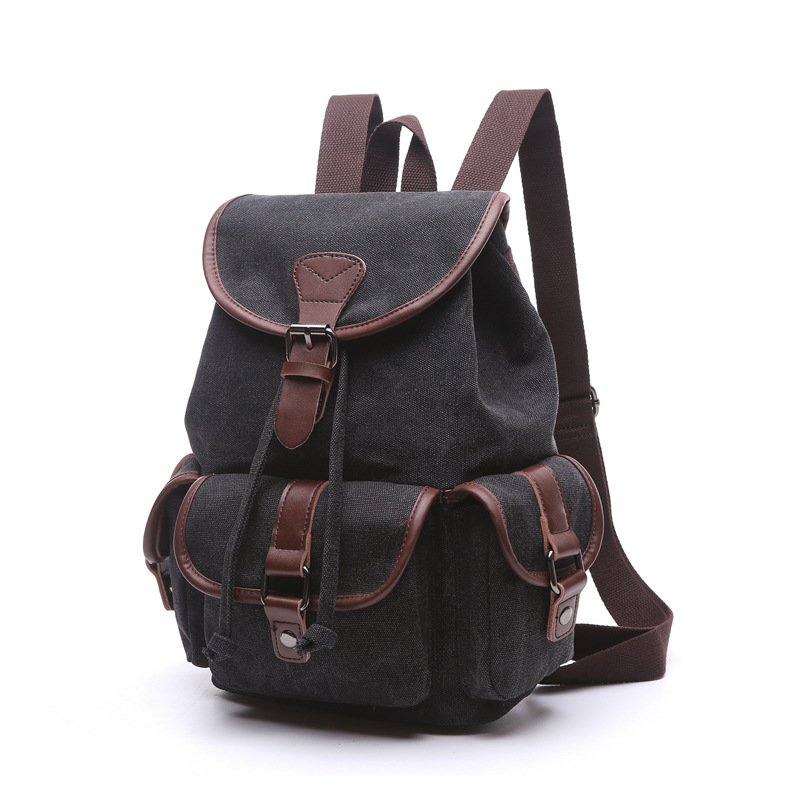 AUGUR Vintage Canvas Men's Backpack – Large Capacity Travel & School Bag