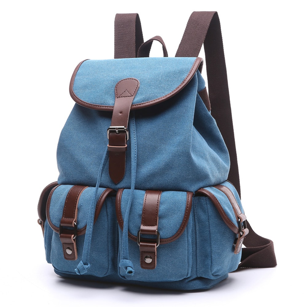 AUGUR Vintage Canvas Men's Backpack – Large Capacity Travel & School Bag