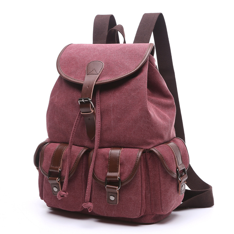 AUGUR Vintage Canvas Men's Backpack – Large Capacity Travel & School Bag