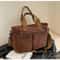 Large Capacity Corduroy Messenger Bag For Commuters Travelers 5