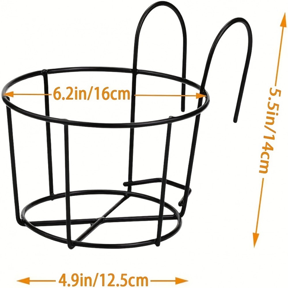 Premium Round Metal Hanging Planter for Balcony & Indoor Garden Decor