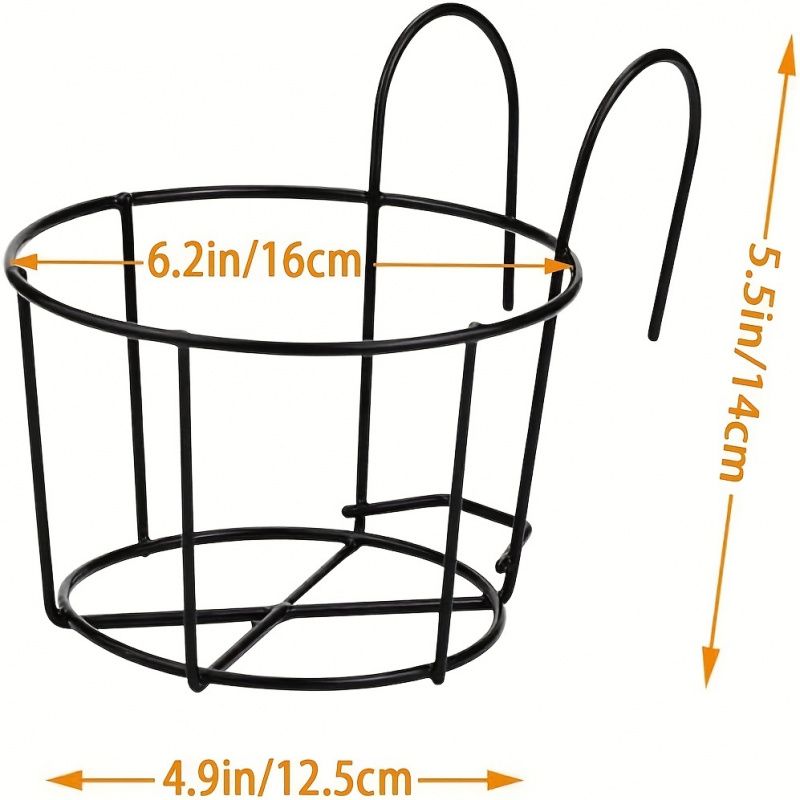 Premium Round Metal Hanging Planter for Balcony & Indoor Garden Decor