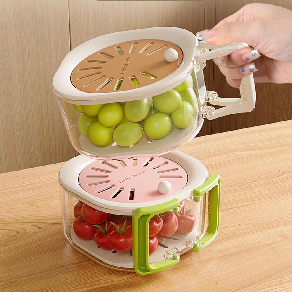 Fruit Washing Bowl Strainer With Foldable Handle For Quick Kitchen Prep 1