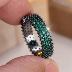 elegant zircon round stone rings for women – vintage wedding jewelry