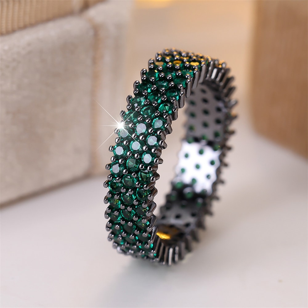 Elegant Zircon Round Stone Rings for Women – Vintage Wedding Jewelry
