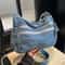 Vintage Denim Shoulder Bag For Women Large Capacity Crossbody Satchel 0