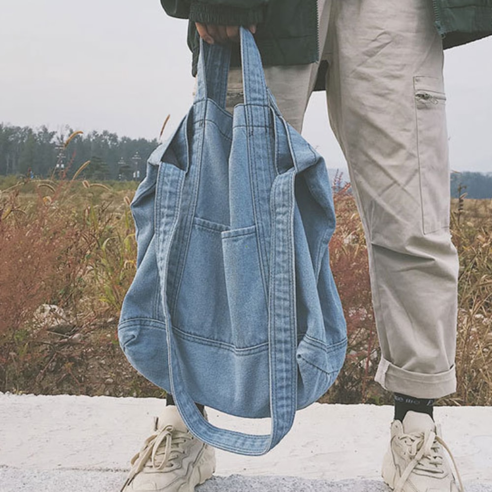 Denim Crossbody Shoulder Bag for Women – Casual Jeans Handbag