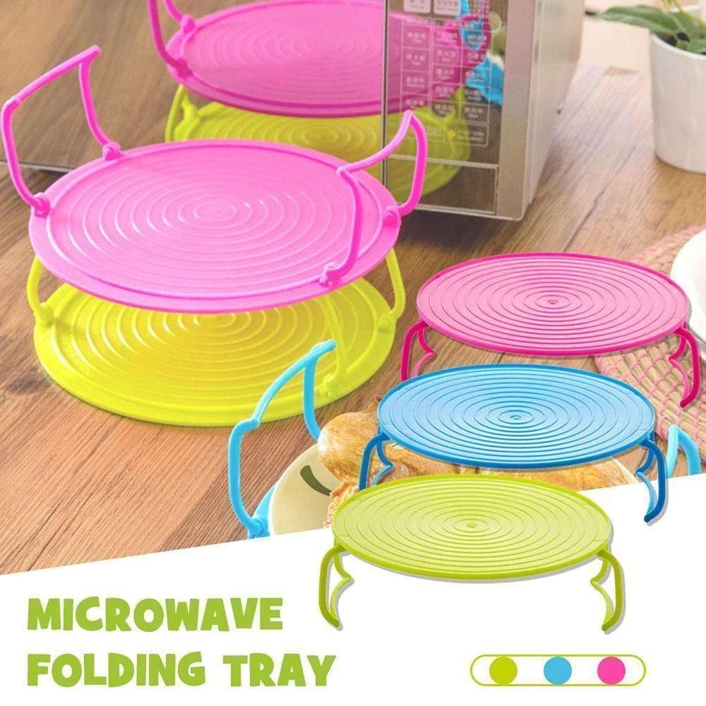 Multifunction Insulated Heating Rack for Microwave & Kitchen Storage