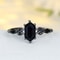 Vintage Blue Crystal Black Zircon Ring for Women – Engagement & Wedding Band